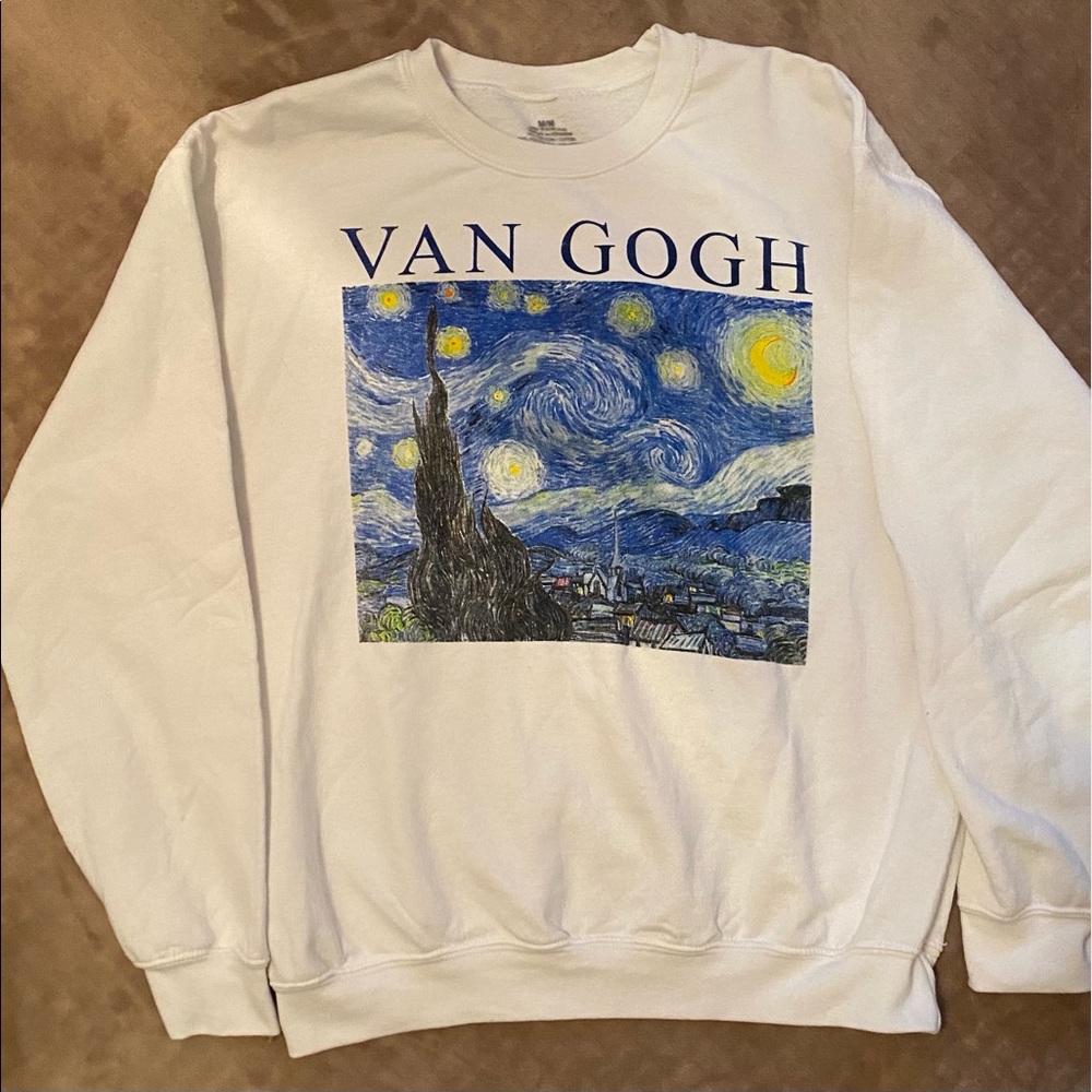 Van Gogh white crew neck